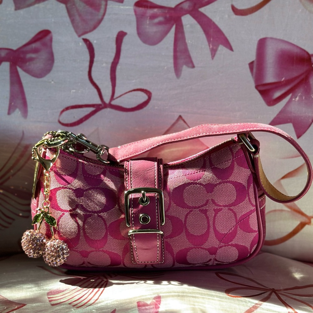 Coach hot pink Demi buckle